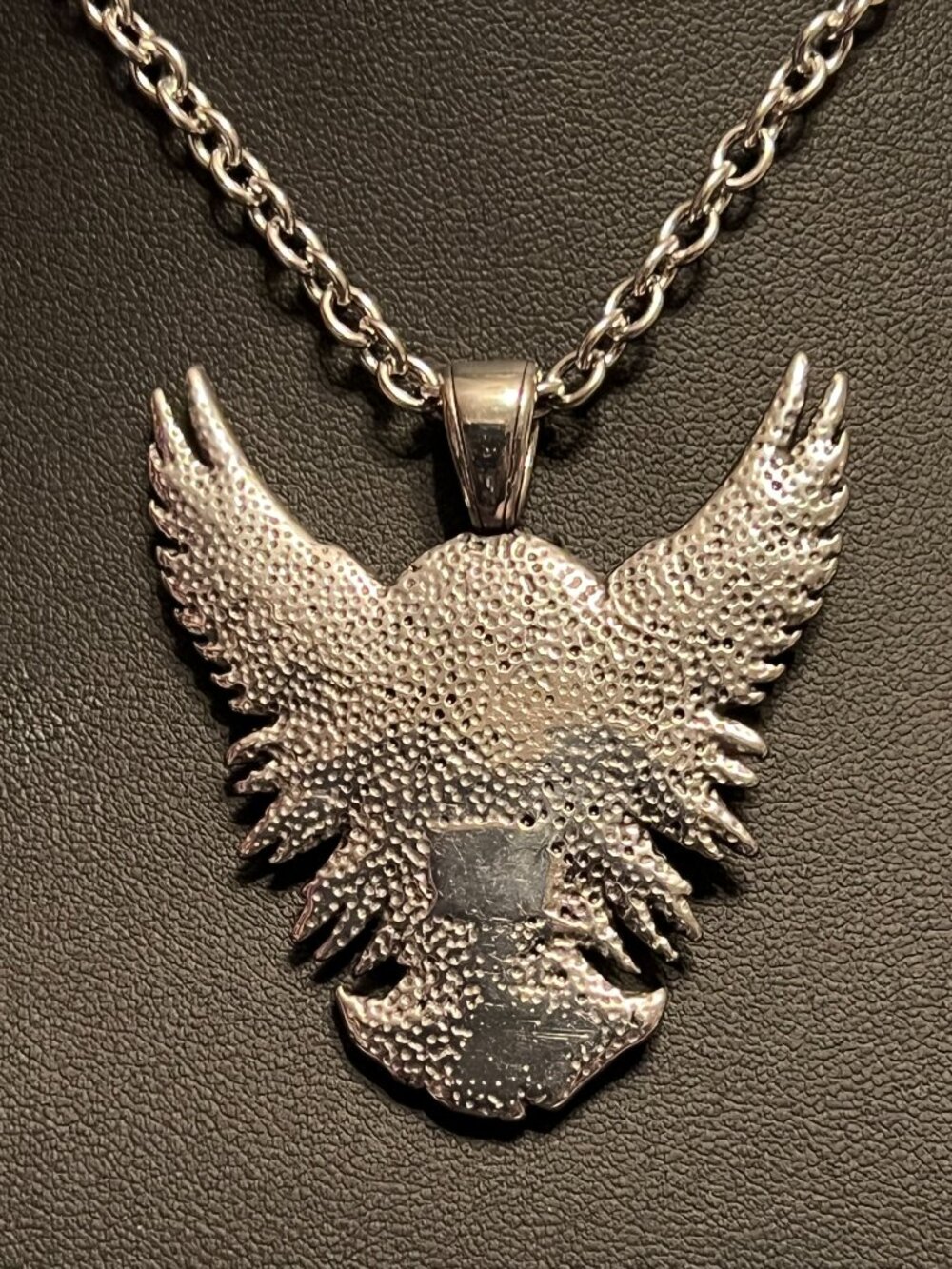 Winged Angel Biker Pendant Necklace (292) - Picture 2 of 2